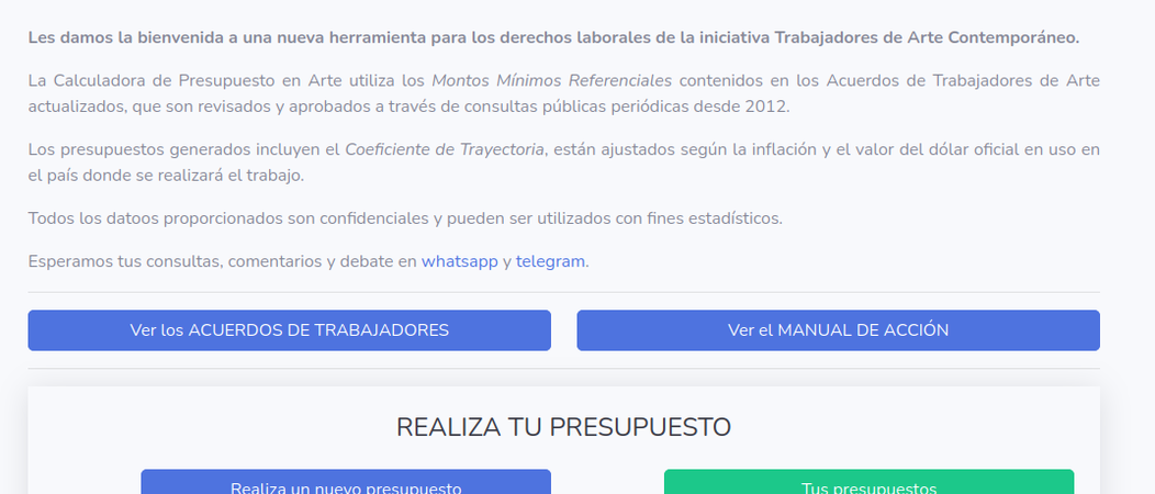 Imagen destacada para Calculadora de Presupuestos en Arte